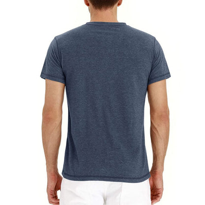 Camisa T-Shirt Henley - Confortável Malha com Gola