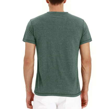Camisa T-Shirt Henley - Confortável Malha com Gola