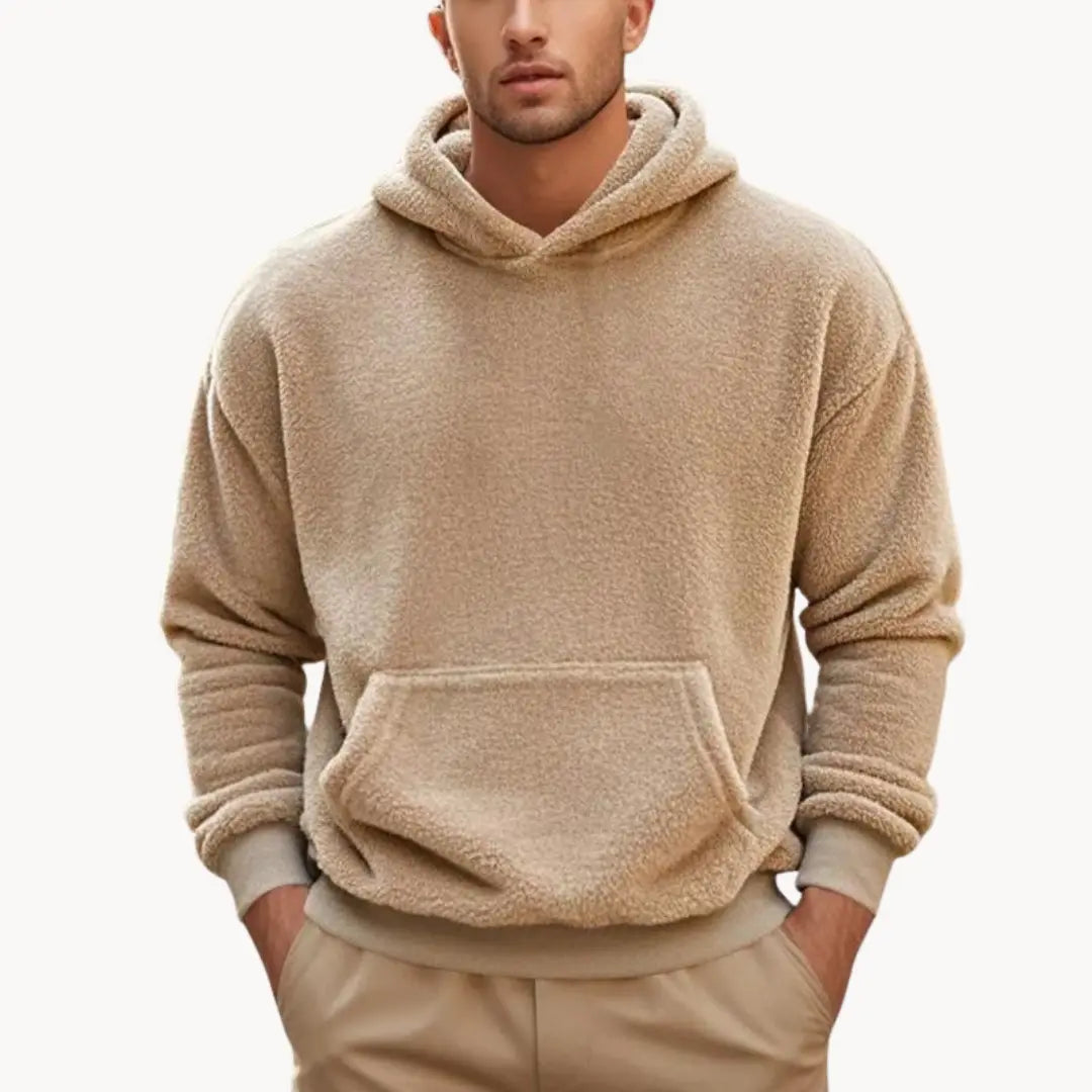 Sudadera con Capucha de Mezcla de Fleece