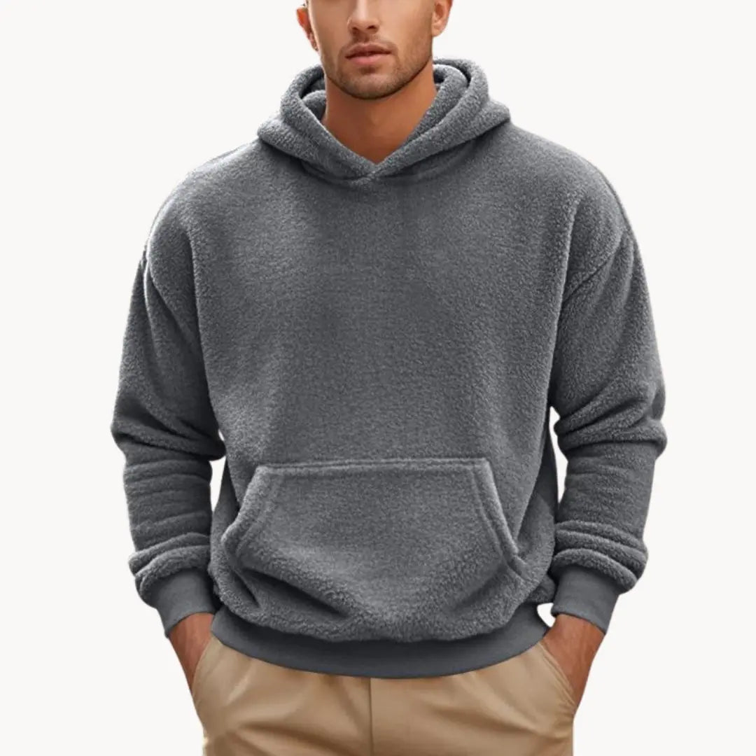 Sudadera con Capucha de Mezcla de Fleece