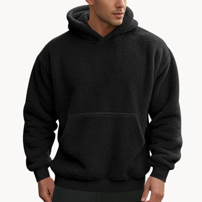 Sudadera con Capucha de Mezcla de Fleece