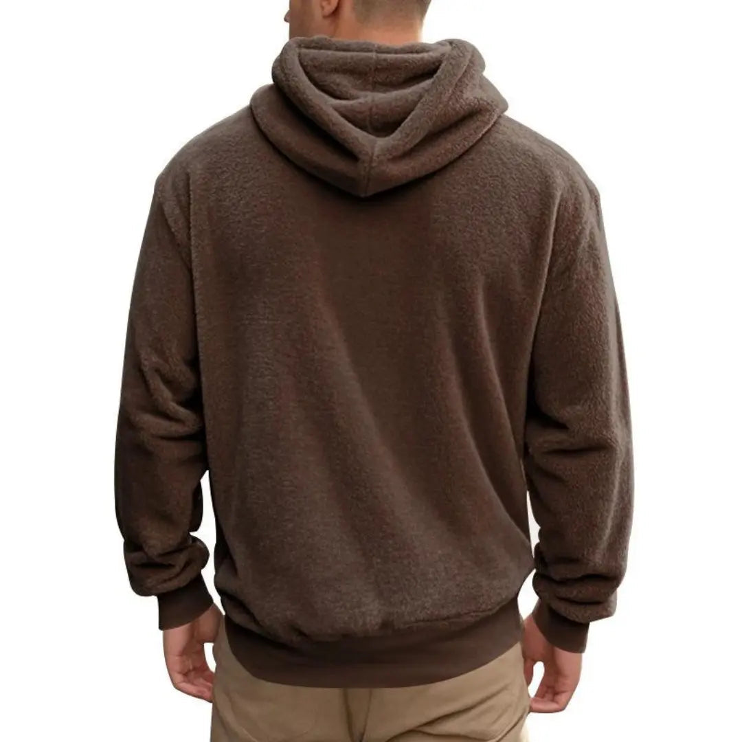 Sudadera con Capucha de Mezcla de Fleece