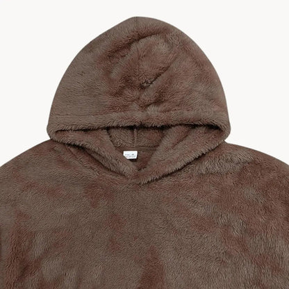 Sudadera con Capucha de Mezcla de Fleece