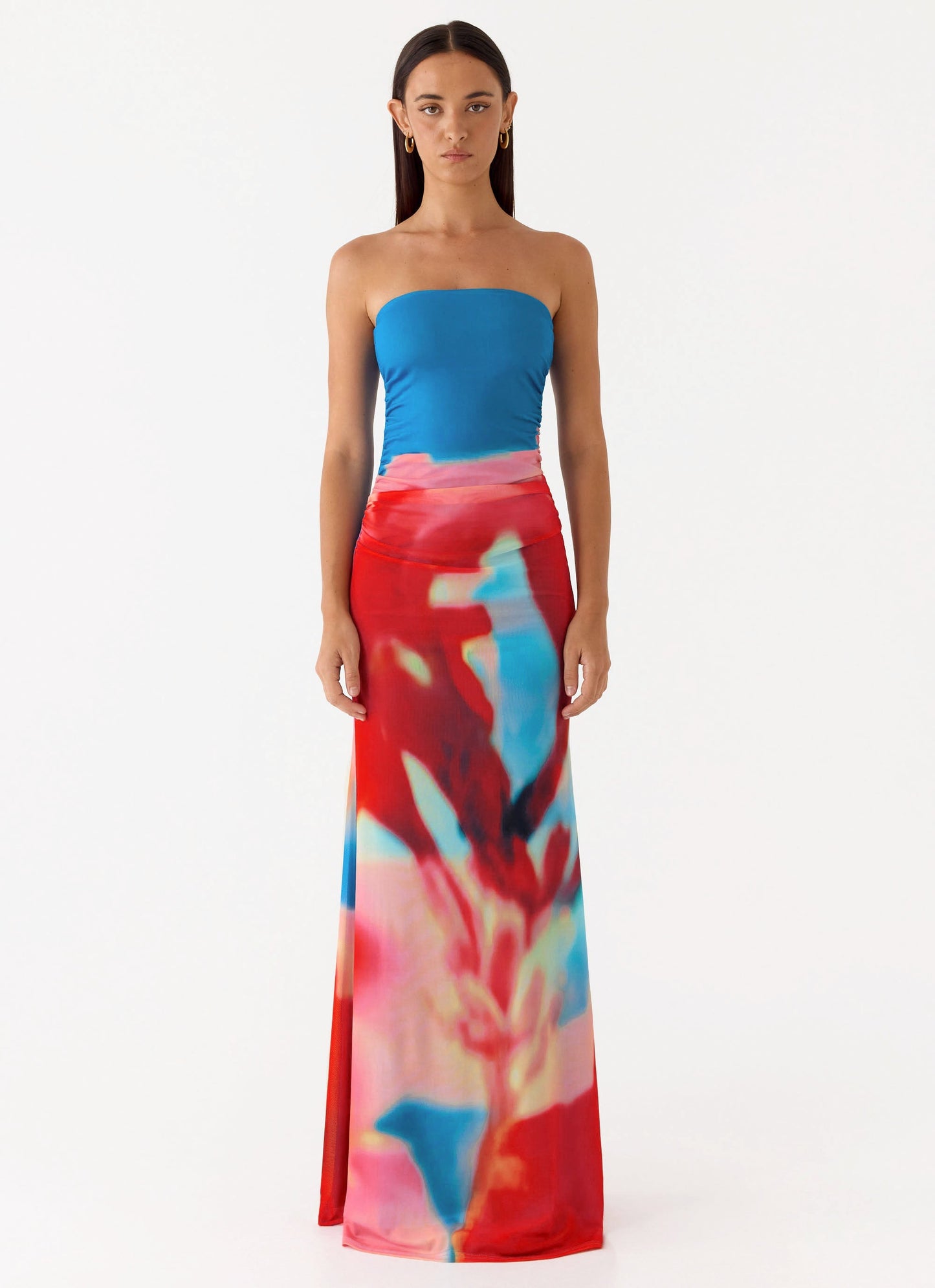 Vestido Maxi Iroha Sem Alças - Pétala do Crepúsculo