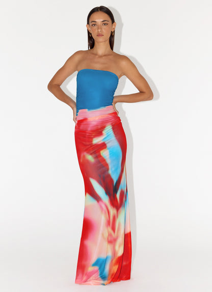 Vestido Maxi Iroha Sem Alças - Pétala do Crepúsculo