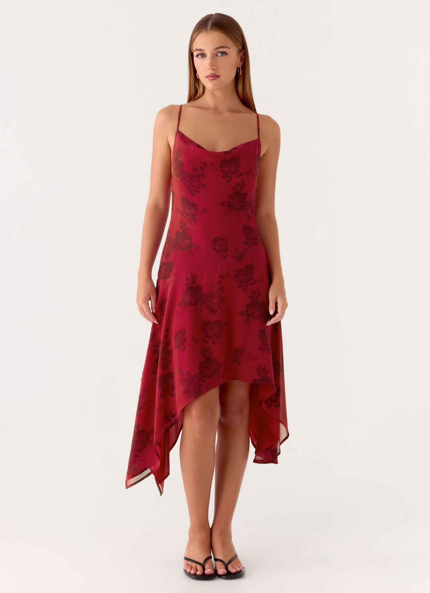 Jasiel Midi Dress - Cherry Pink