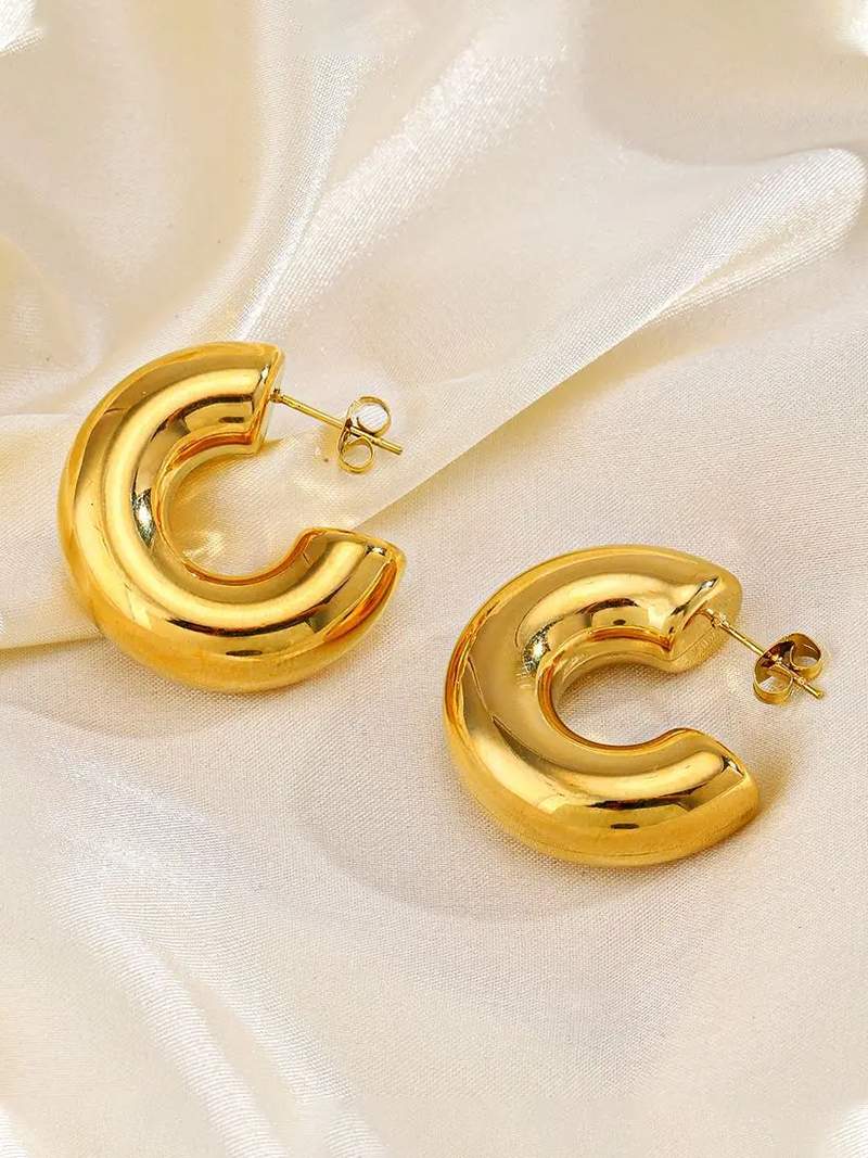 Thick Hoop Earrings