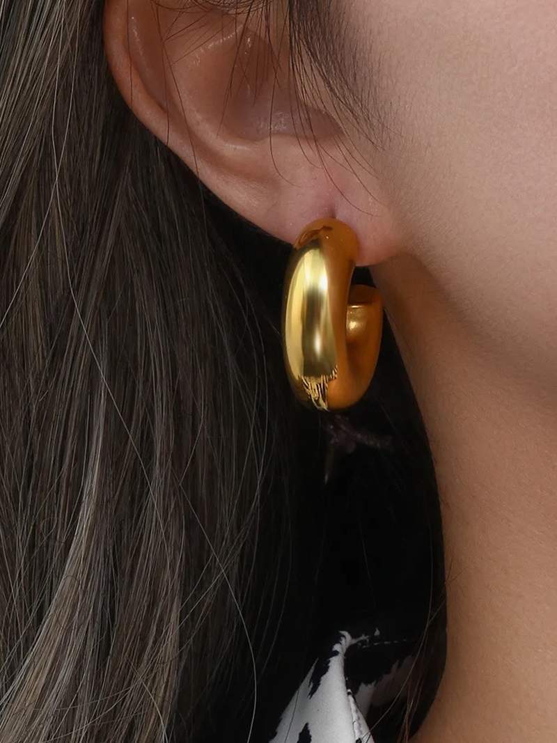 Thick Hoop Earrings