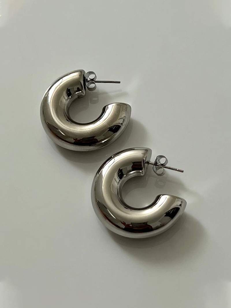 Thick Hoop Earrings