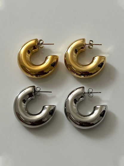 Thick Hoop Earrings
