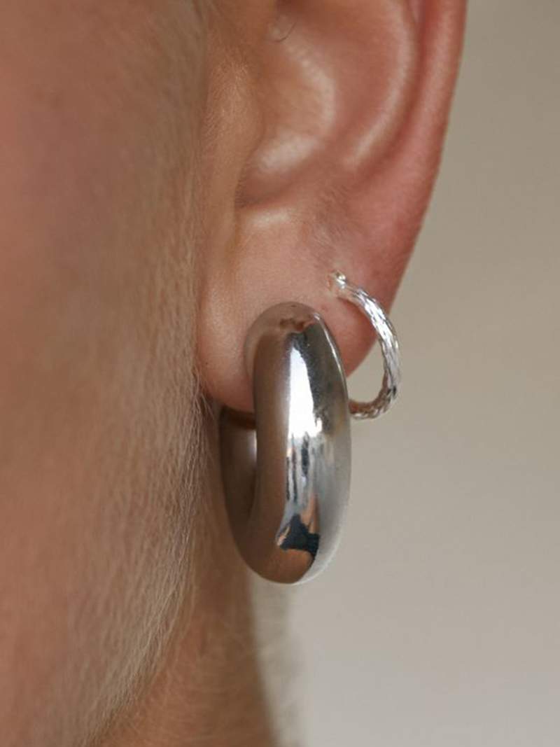 Thick Hoop Earrings