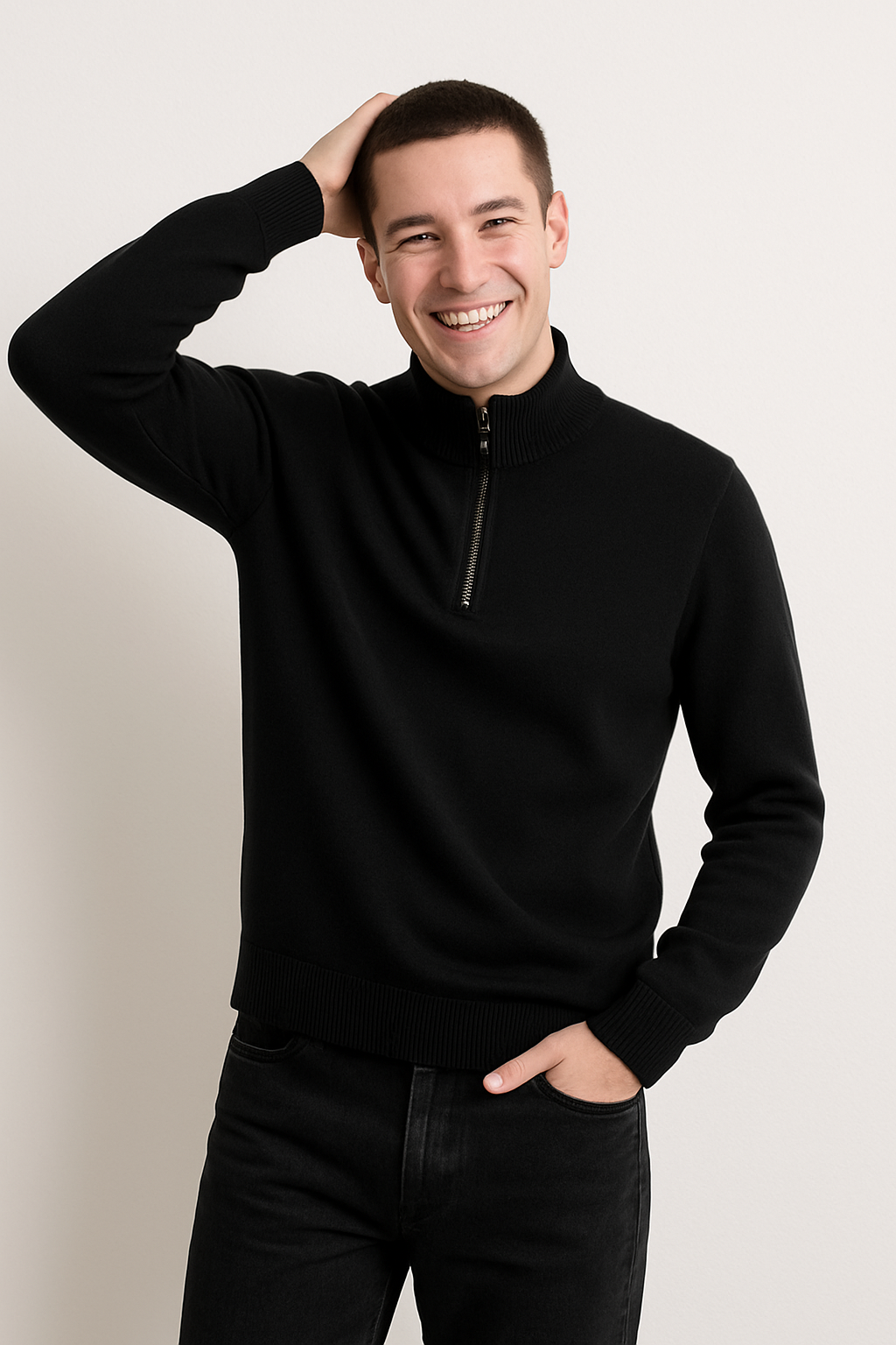 Meio Zíper - Pullover de Malha
