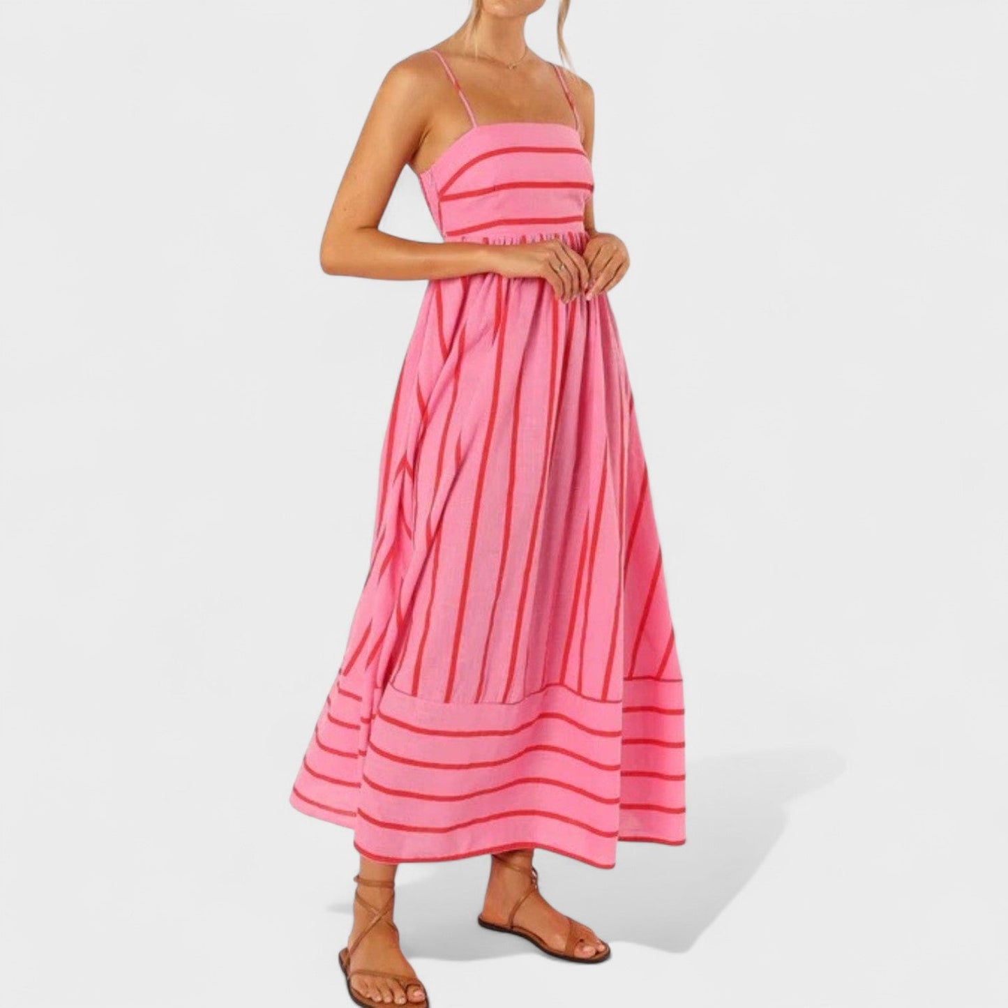 Isabel - Vestido Longo Listrado