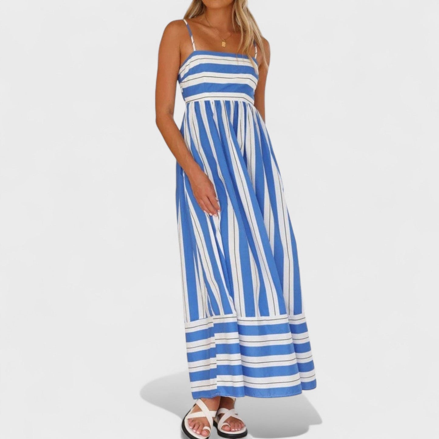 Isabel - Vestido Longo Listrado