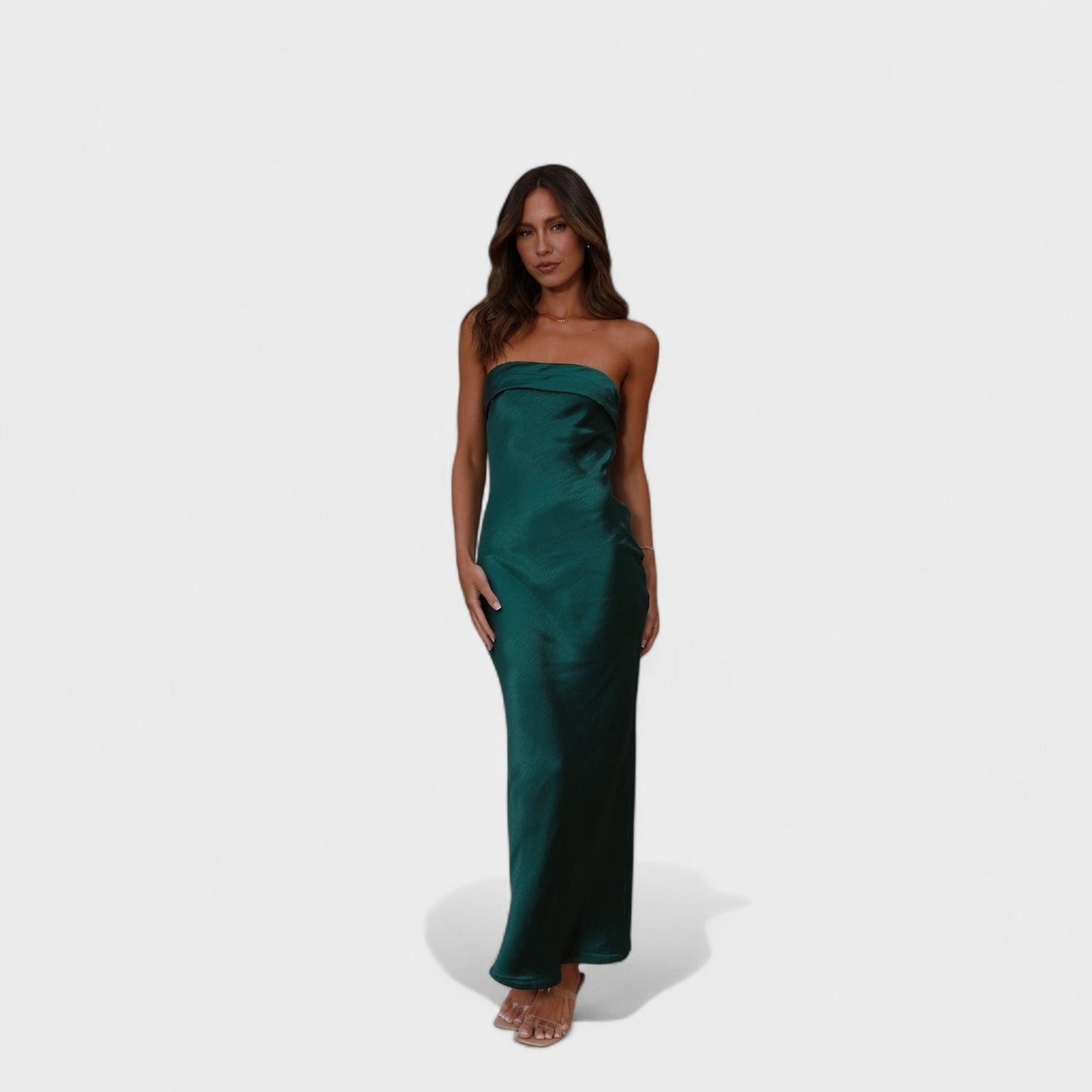 Carmen - Vestido Sem Mangas em Cetim