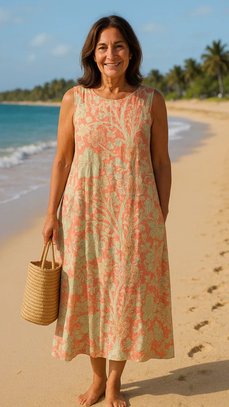 Elis - Vestido Vintage con Estampado Floral