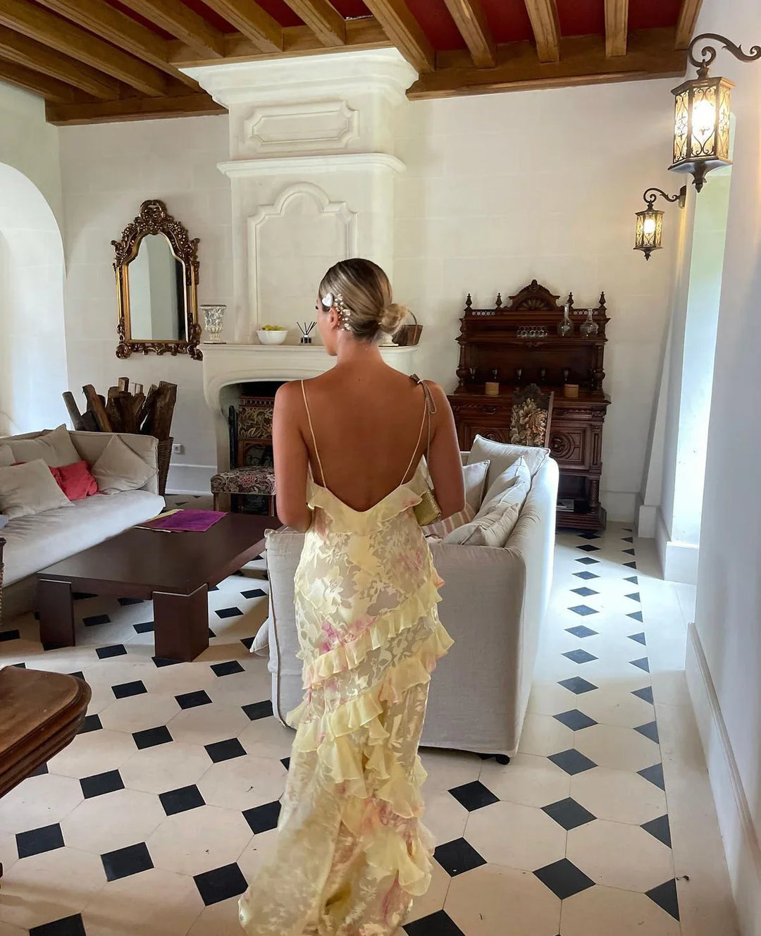 Julieta - Vestido Longo com Babados