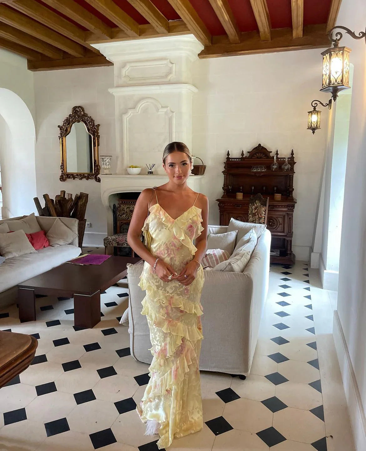 Julieta - Vestido Longo com Babados