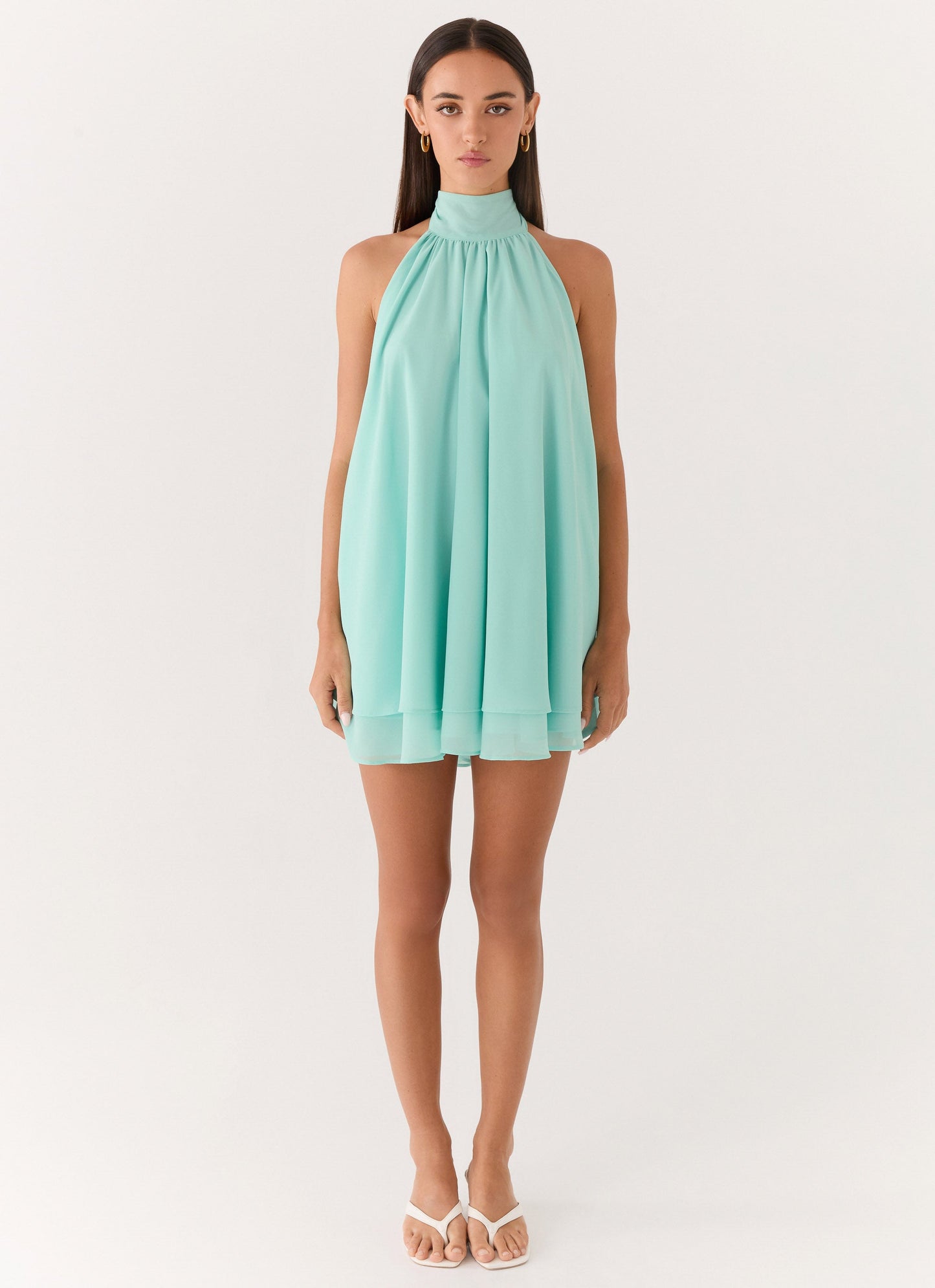 Mini Halter Dress Lyrah - Mint