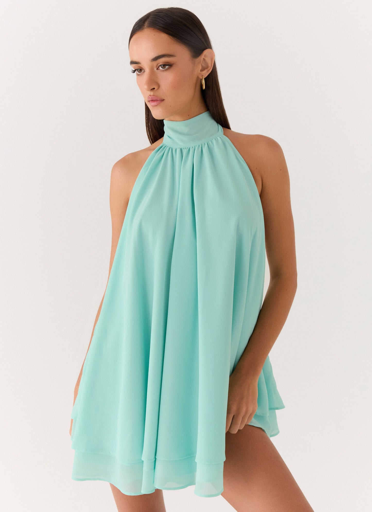 Mini Halter Dress Lyrah - Mint