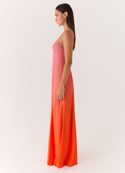 Vestido Maxi Madelyn - Gradiente do Pôr do Sol