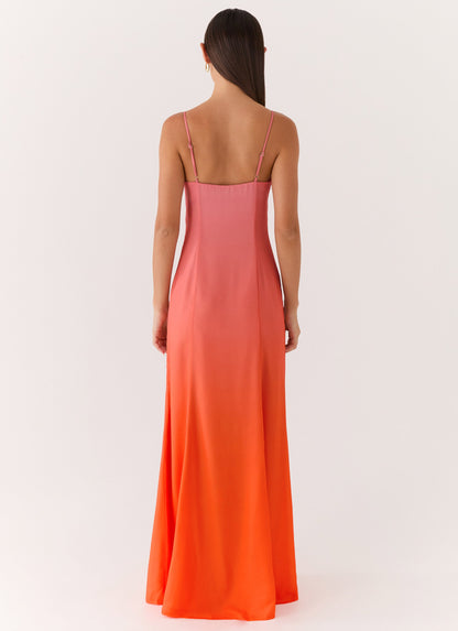 Vestido Maxi Madelyn - Gradiente do Pôr do Sol