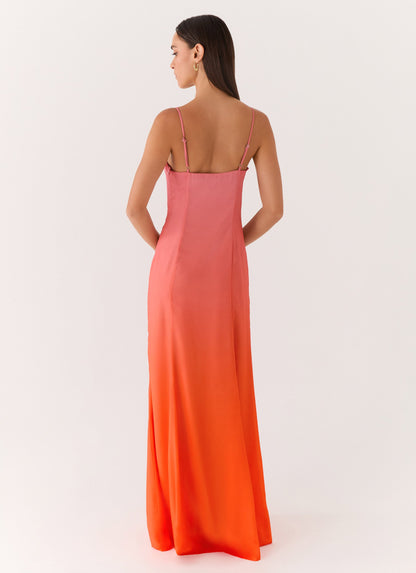 Vestido Maxi Madelyn - Gradiente do Pôr do Sol