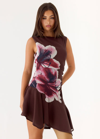 Vestido Mini Assimétrico Maris - Estampa Velvet Bloom