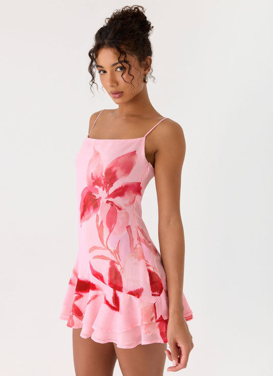 Vestido Corto Marisolana - Rosa Pétalo