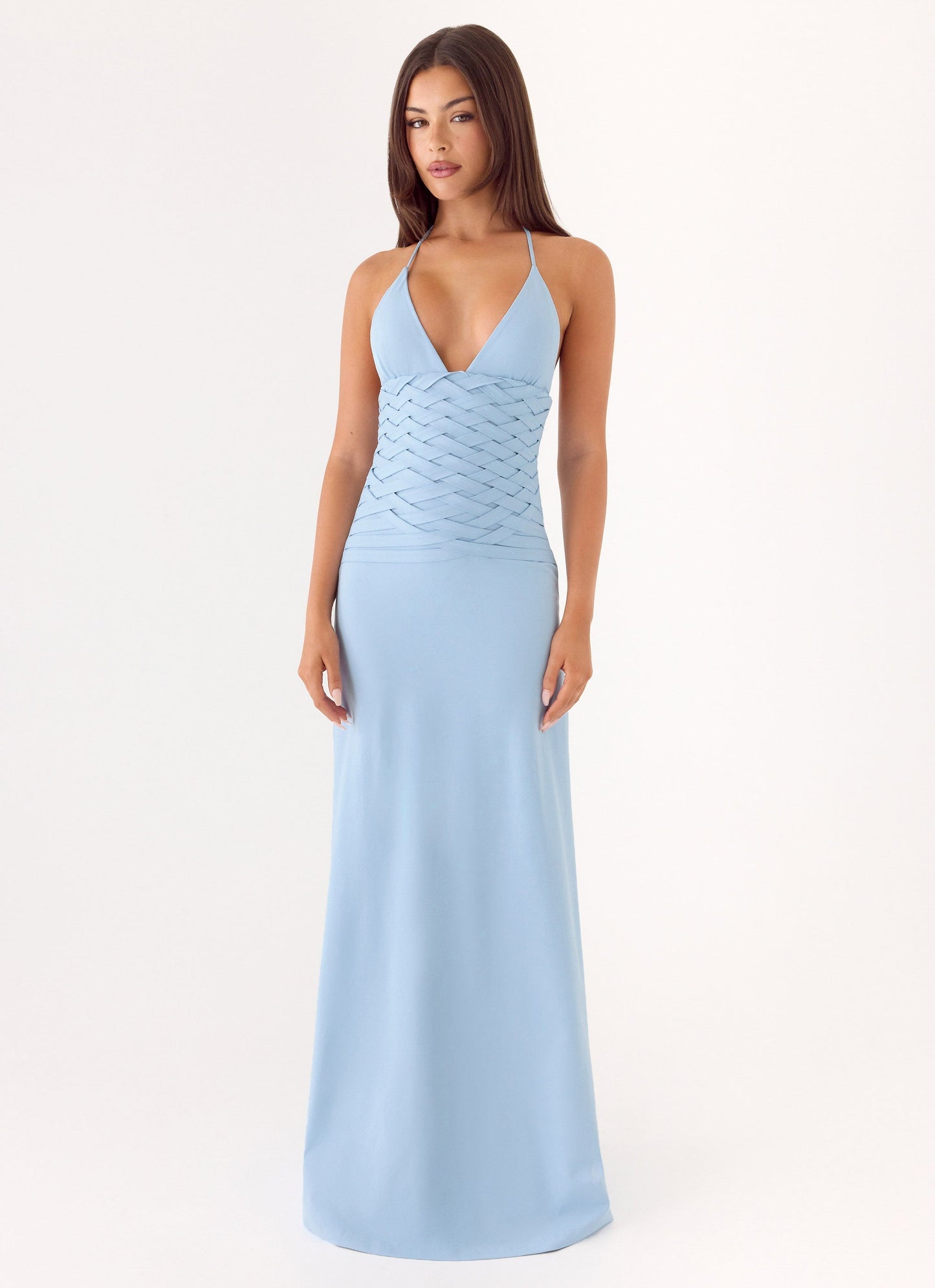 Vestido Maxi Artesanal Miliano en Color Azul