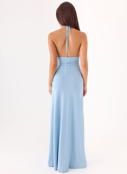 Vestido Maxi Artesanal Miliano en Color Azul