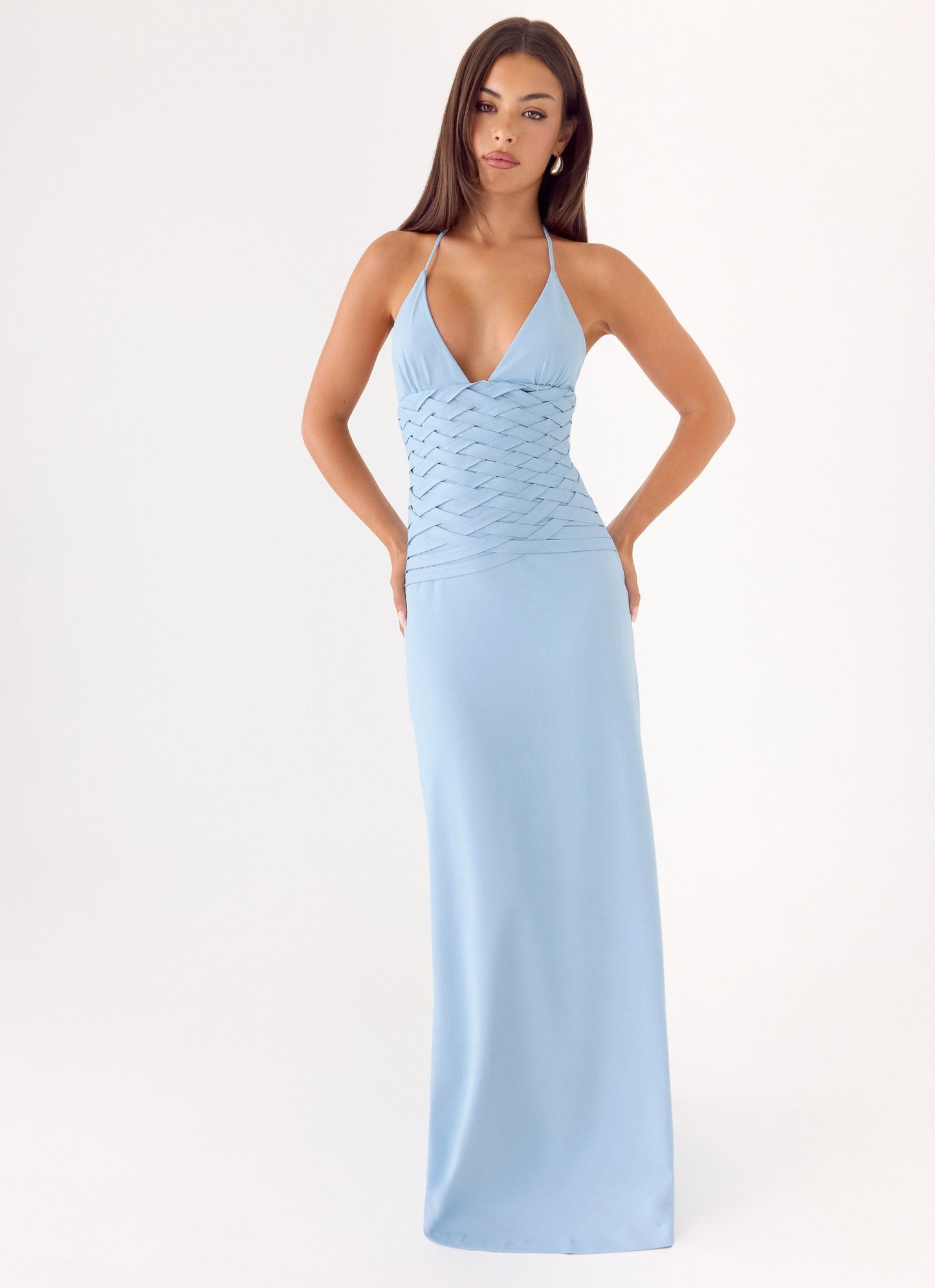 Vestido Maxi Artesanal Miliano en Color Azul