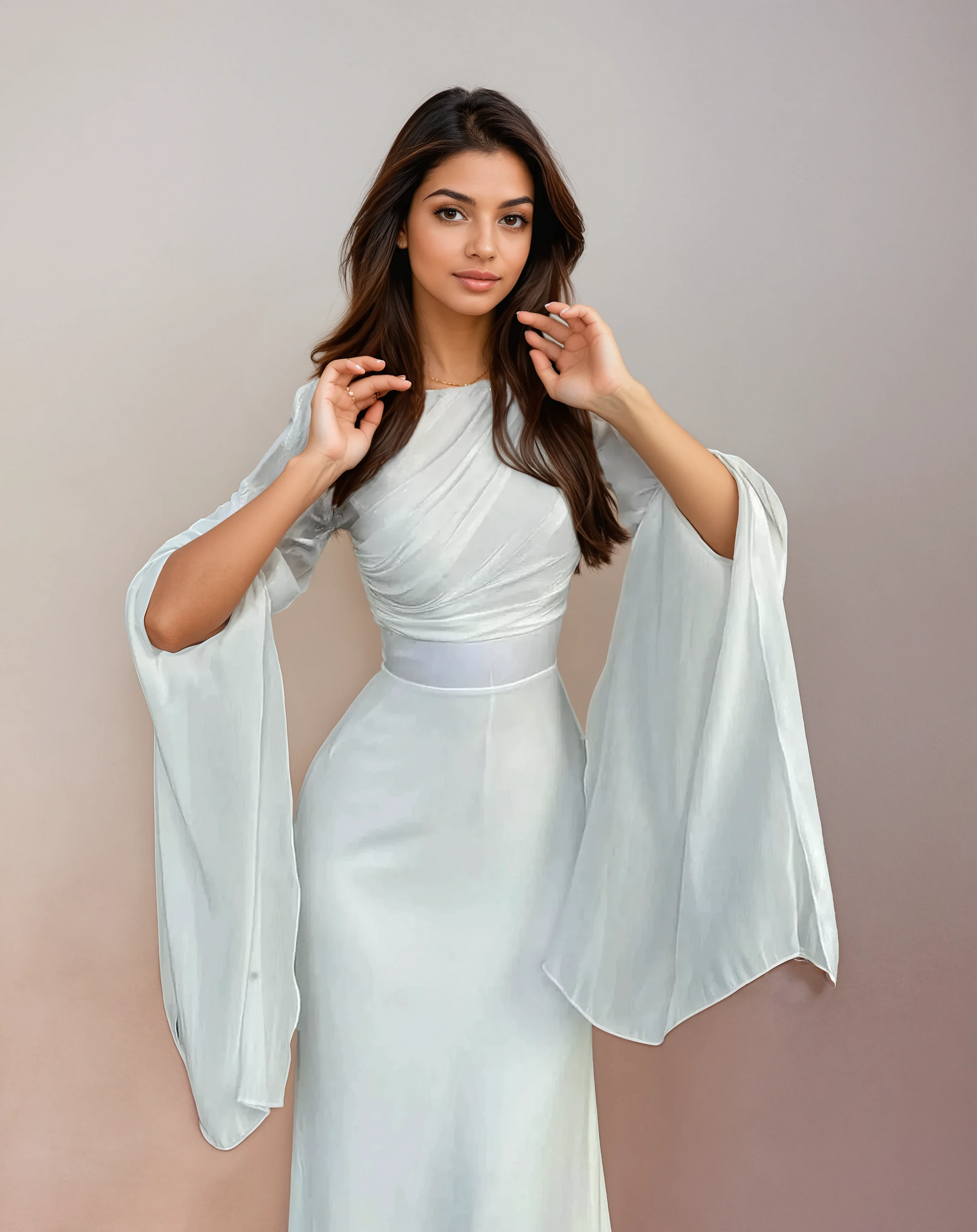 Isabela - Long Satin Dress