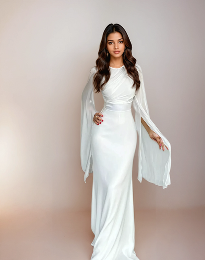 Isabela - Long Satin Dress