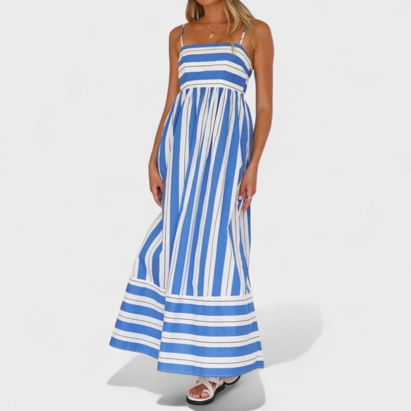 Isabel - Vestido Longo Listrado