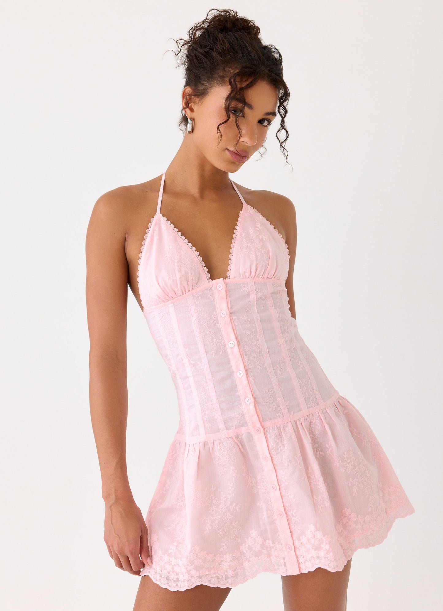 Vestido Mini Halter Rosa - Non Stop