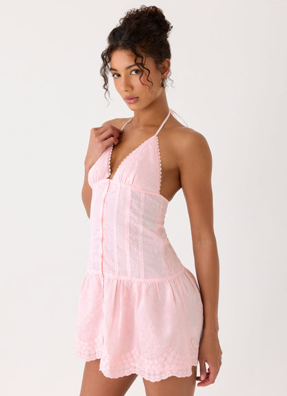 Vestido Mini Halter Rosa - Non Stop