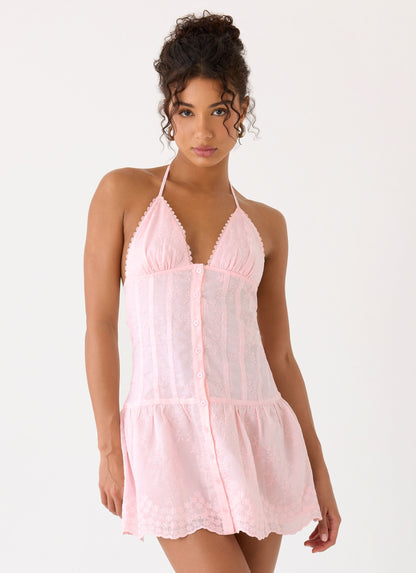 Vestido Mini Halter Rosa - Non Stop