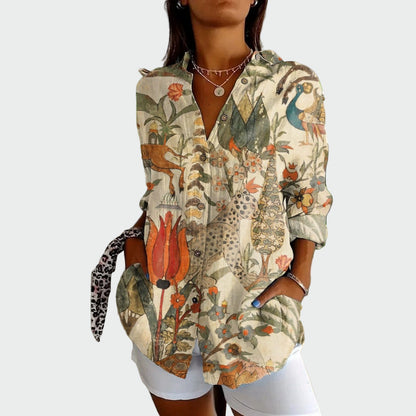 Camisa sofisticada con diseño floral