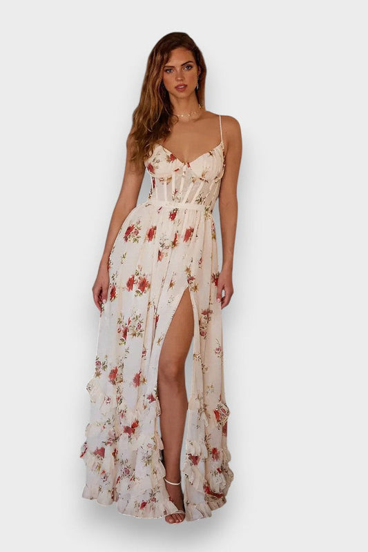 Sónia - Vestido Midi com Estampa Floral