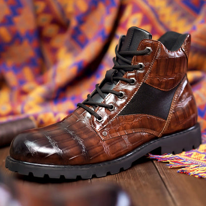 Afonso - Botas de Couro de Crocodilo