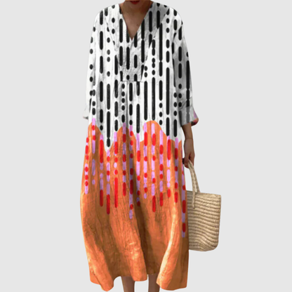 Liliana - Vestido Túnica con Diseño Geométrico