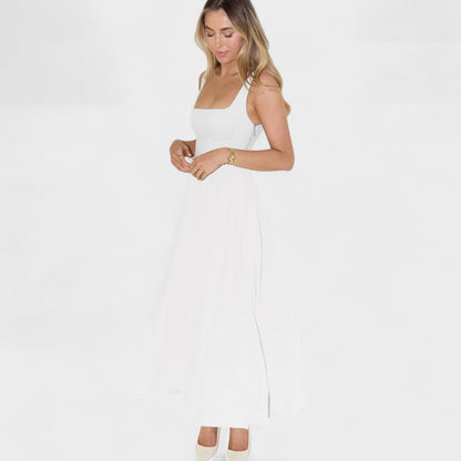 Maribel - Midi Dress with Square Neckline