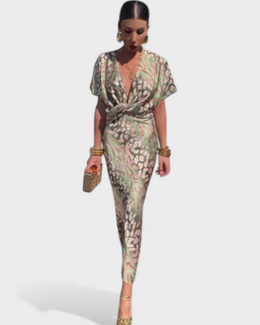 Vestido Floral Plissado Constança