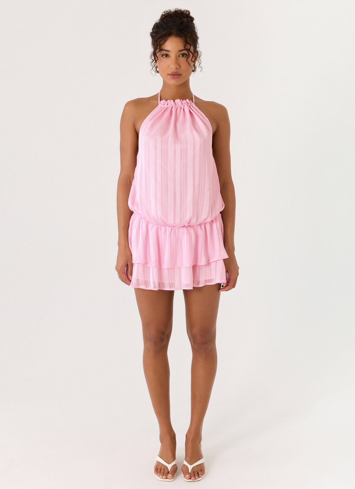 Vestido Mini Halter Rosa Parade