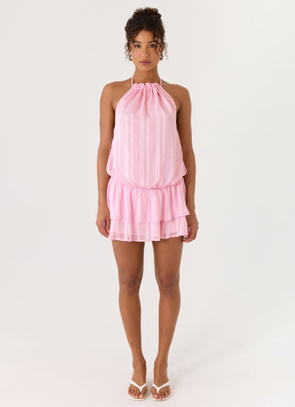 Vestido Mini Halter Rosa Parade