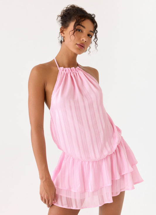 Vestido Mini Halter Rosa Parade