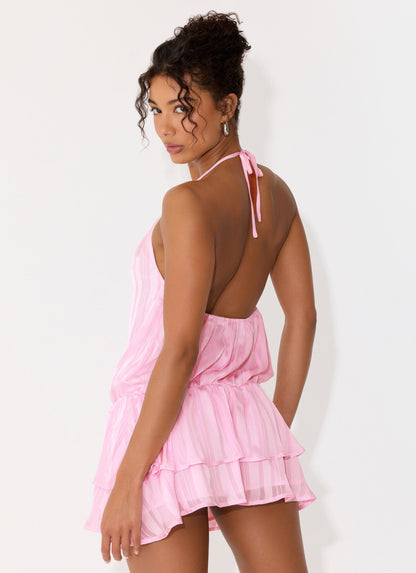 Vestido Mini Halter Rosa Parade