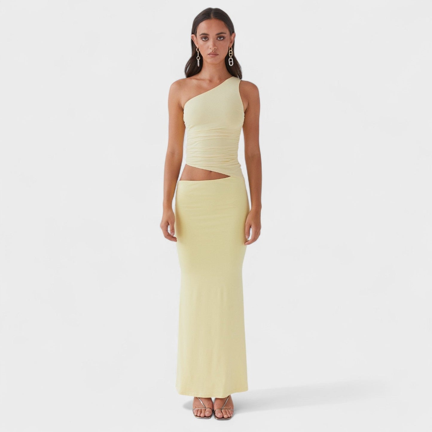 Serenela - Vestido Maxi Assimétrico Elegante