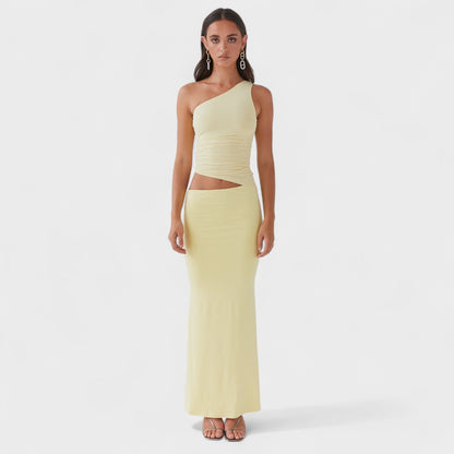 Serenela - Vestido Maxi Assimétrico Elegante